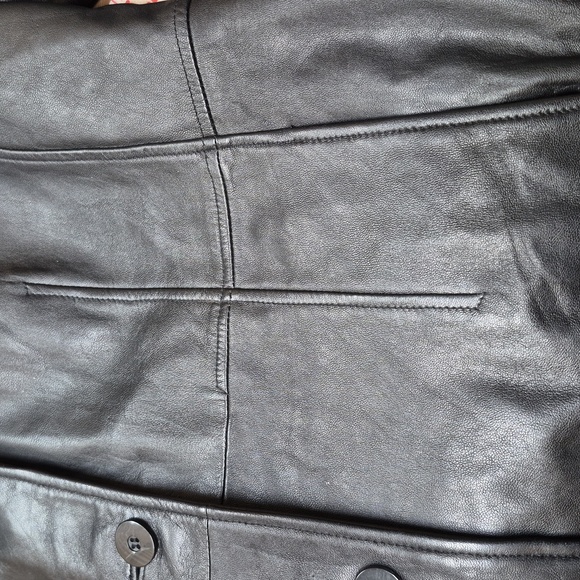 Worthington Lambskin Leather Coat – Black – Size XL - Picture 9 of 9